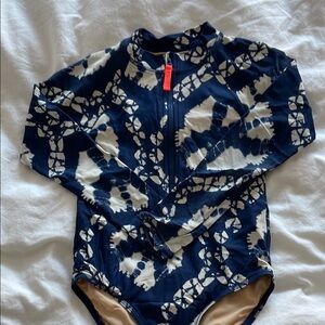 Kids Navy and White Swimwear